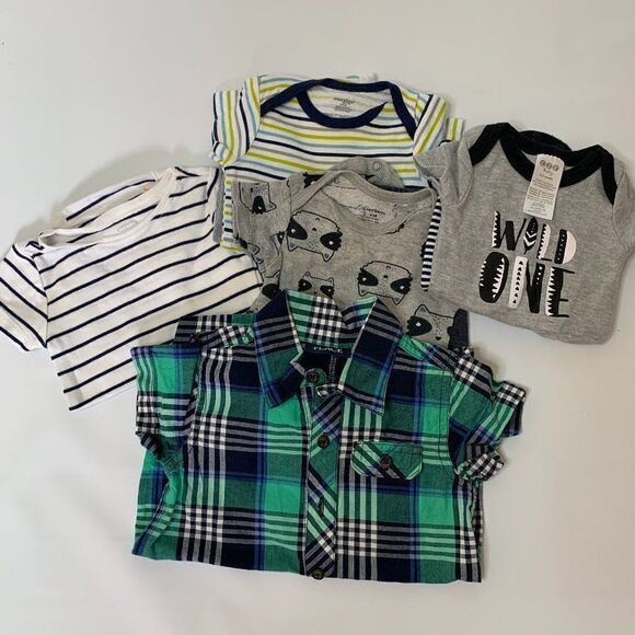 3 month Boy 8 Piece Stripe Bundle - Picture 1 of 12